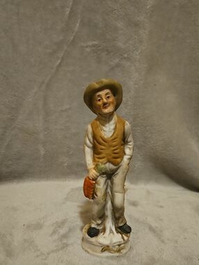 Homco Country Gentleman Figurine in Brown and White